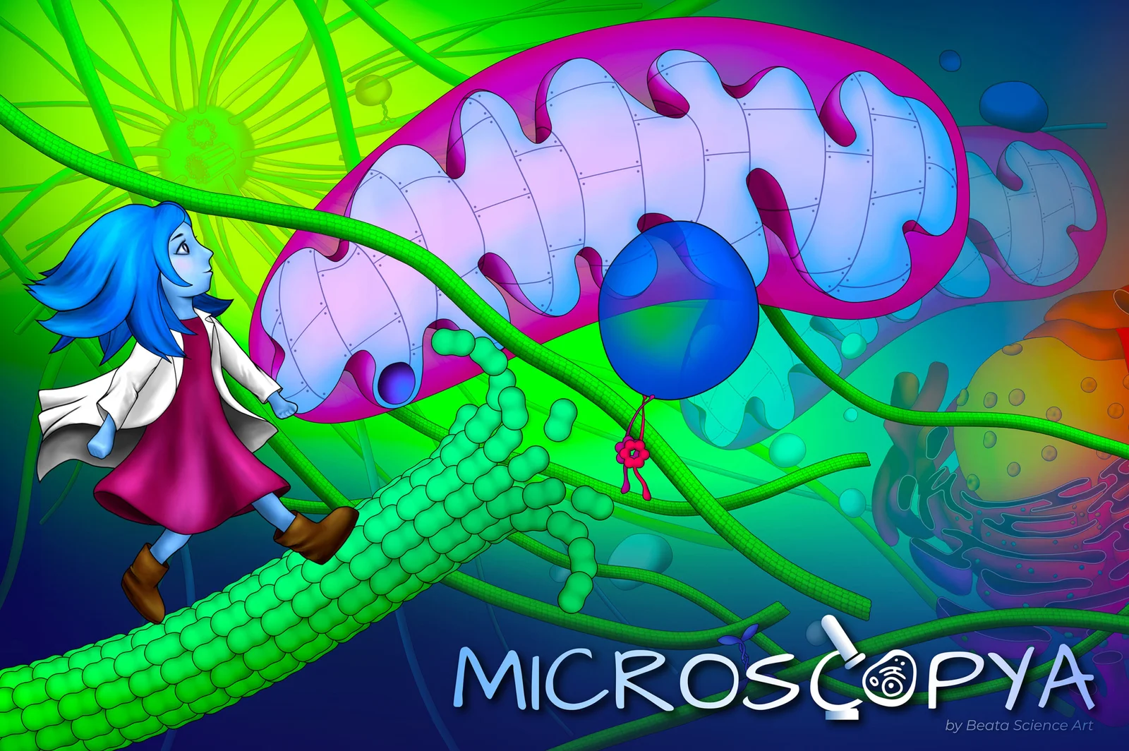 Microscopya game poster — explore the living cell